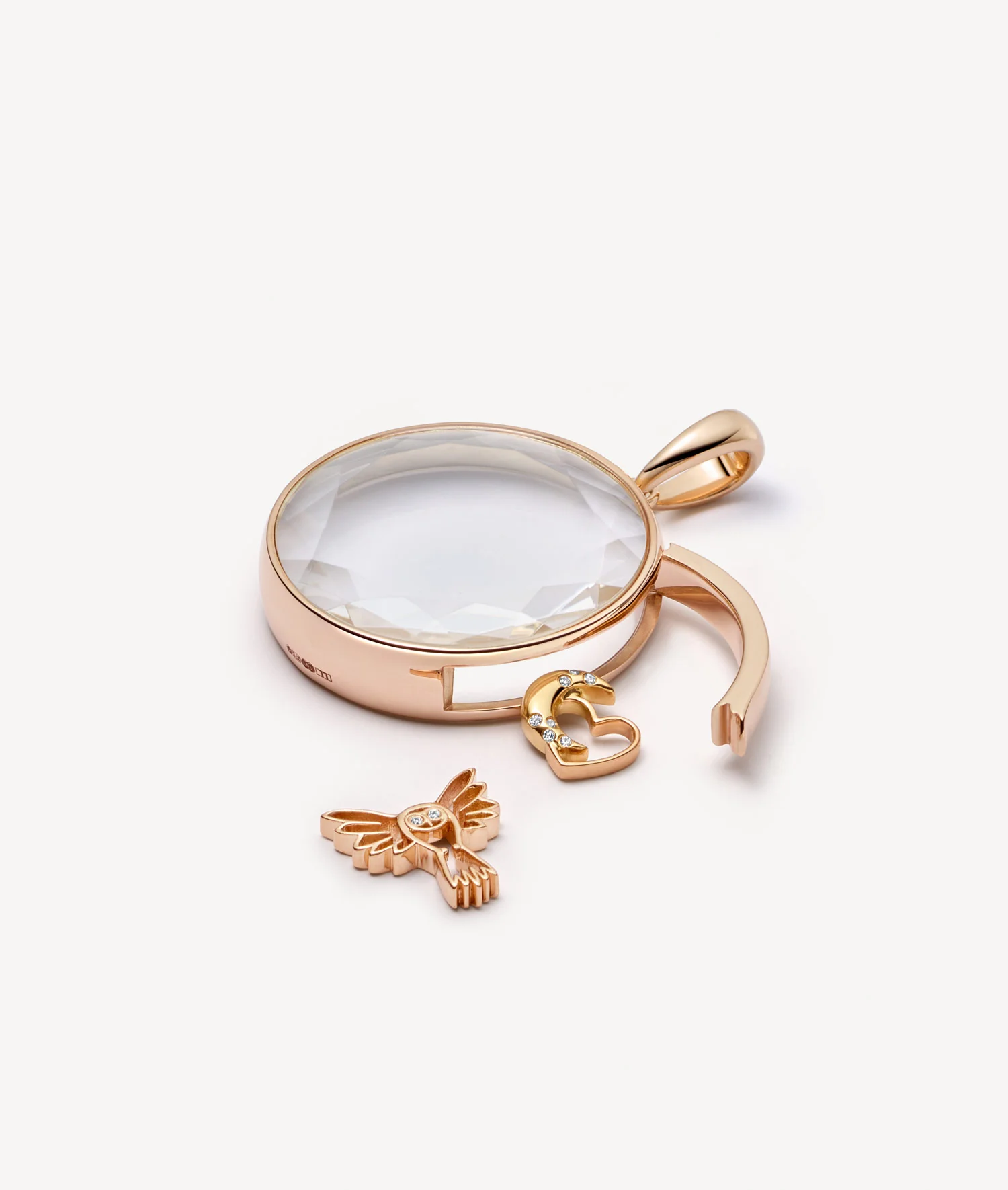 Large Round Rose Gold Locket 14k - Image 3