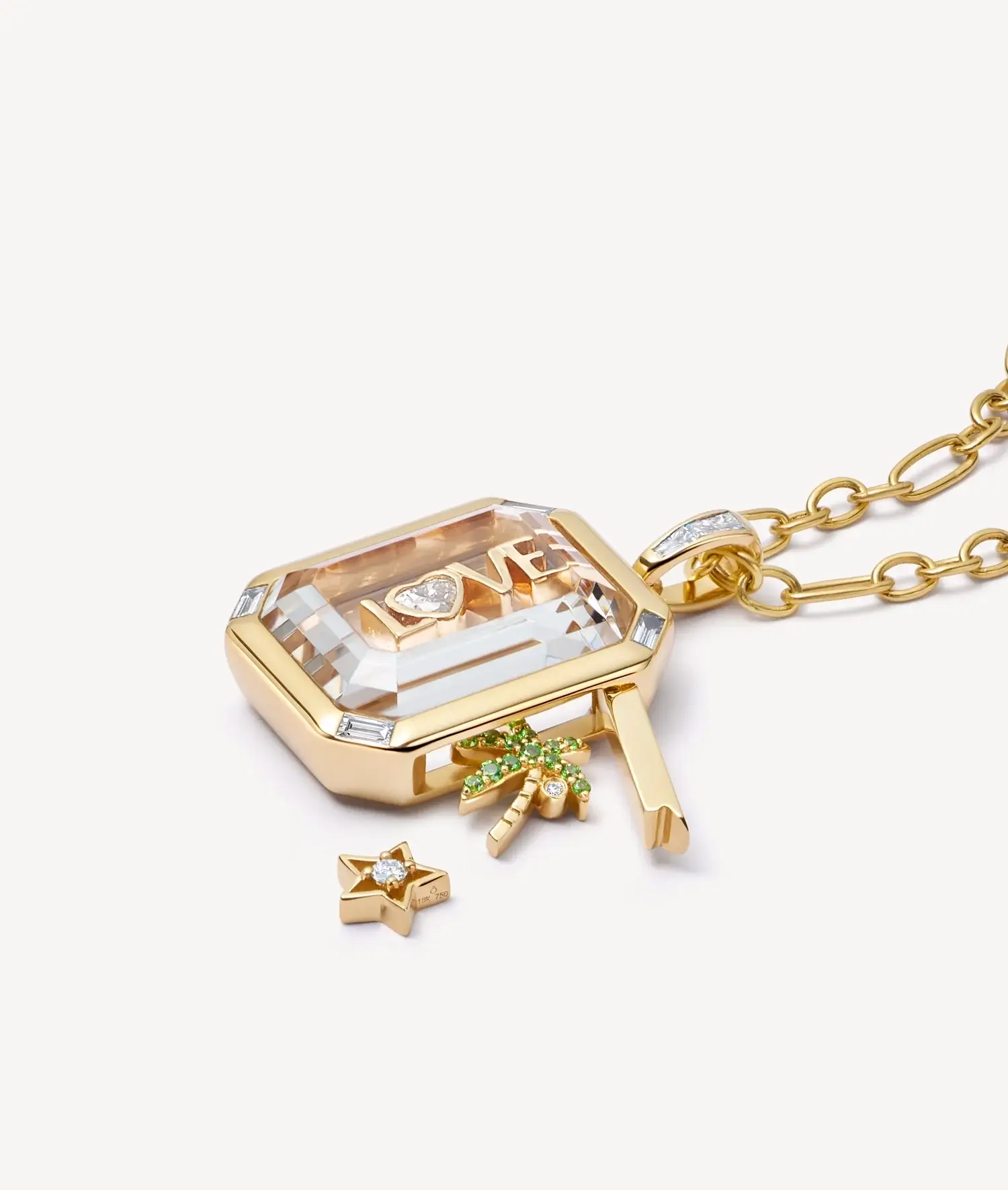 Quattro Baguette Locket 18K - Image 3