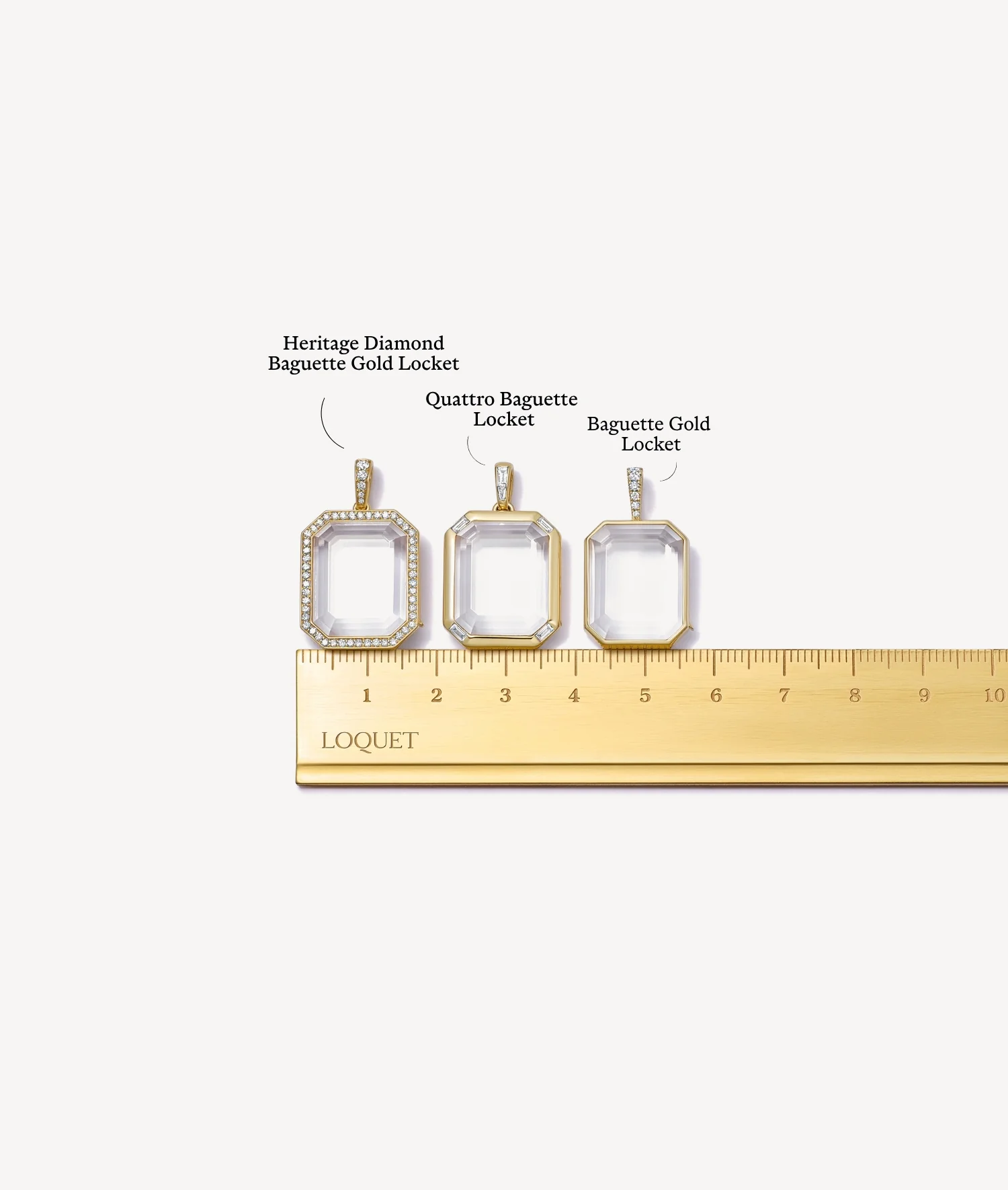 Quattro Baguette Locket 18K - Image 5